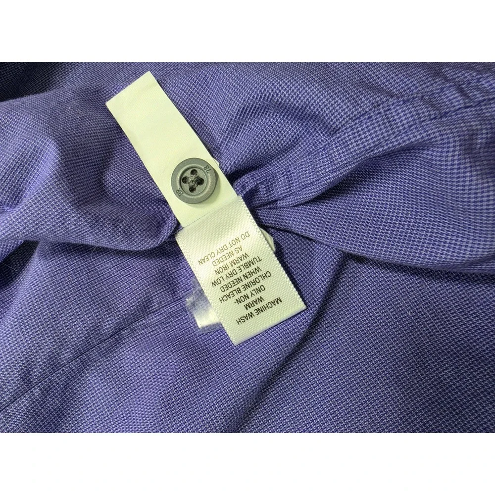 Business Casual Cotton Button Shirt Purple Men's Large Banana Republic
